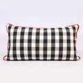 Gingham lumbar cushion- Duck Feather Inner