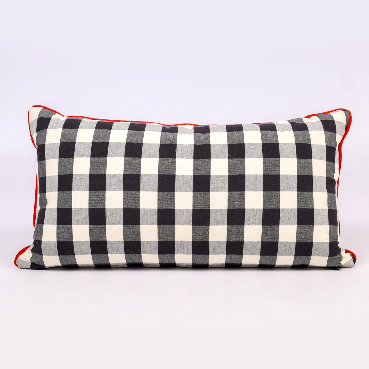 Gingham lumbar cushion- Duck Feather Inner