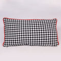 Hounds tooth Lumbar cushion- Duck Feather inner