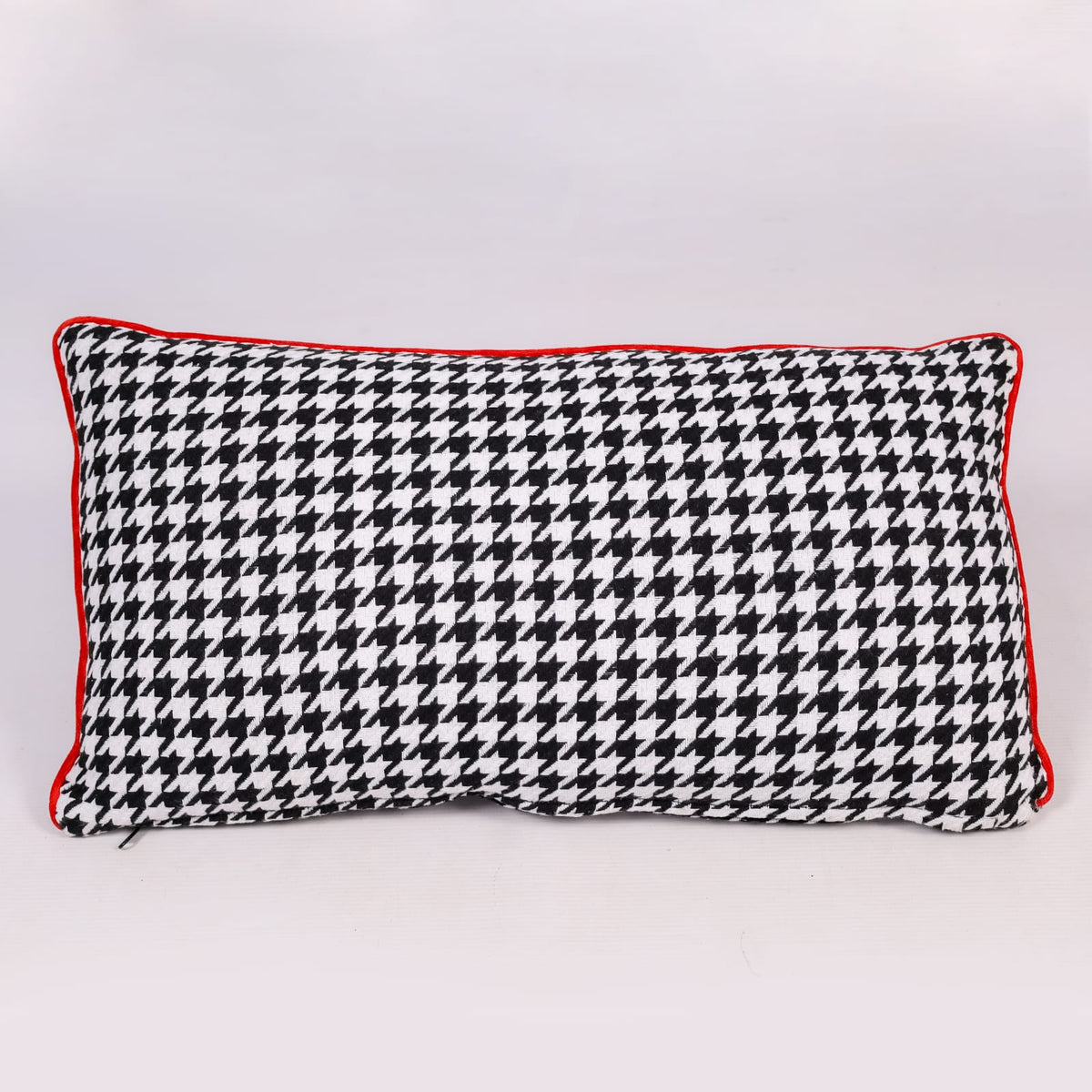 Hounds tooth Lumbar cushion- Duck Feather inner