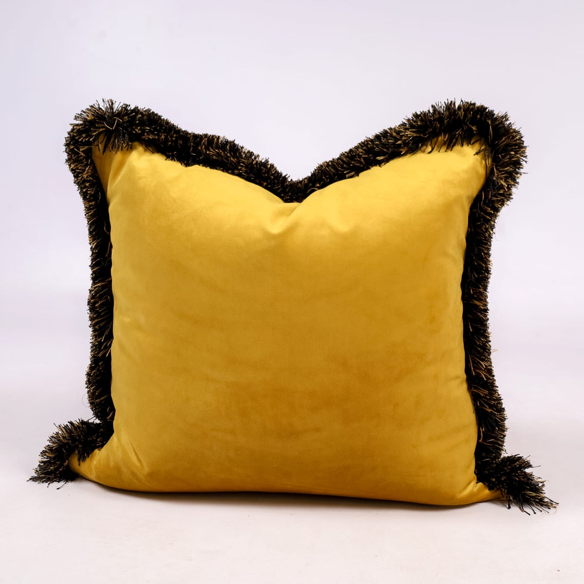 Velvet fringed- Duck Feather Inner scatter cushion
